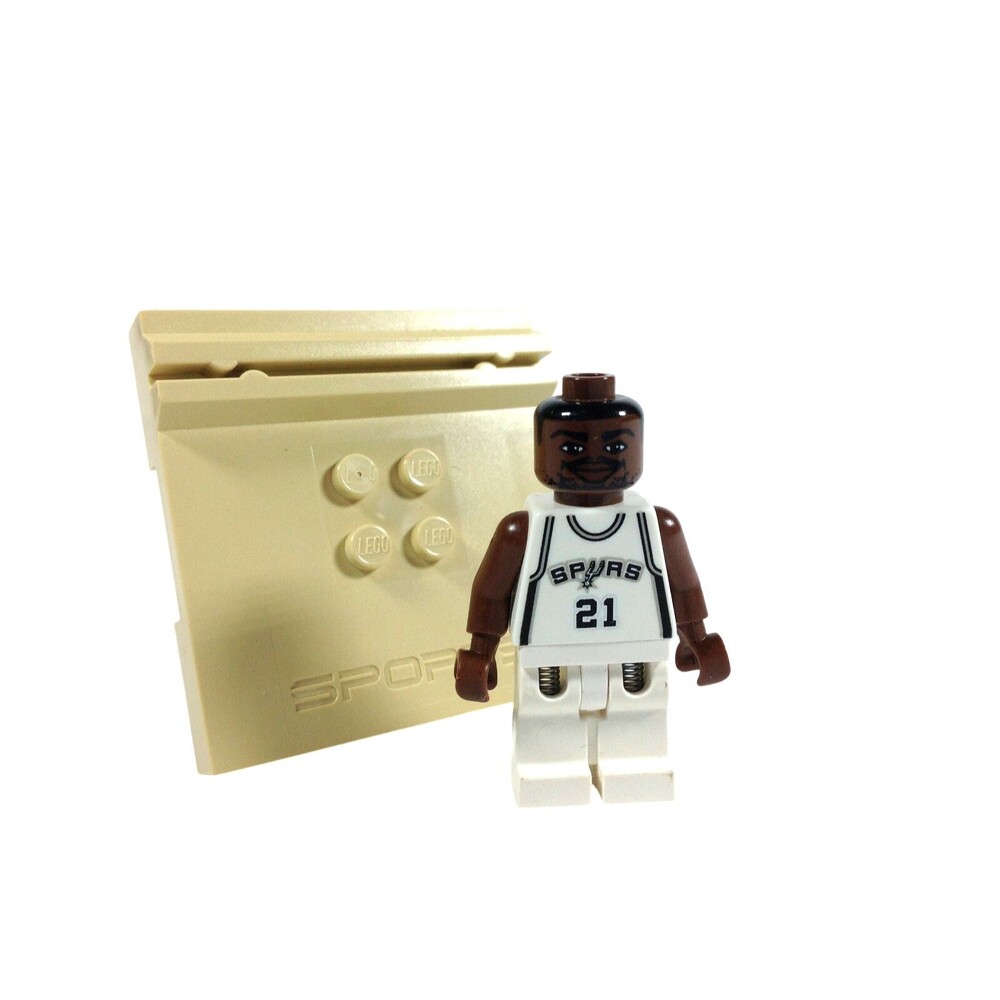LEGO Sports Basketball NBA Minifigure Tim Duncan San Antonio Spurs #21 W/Stand